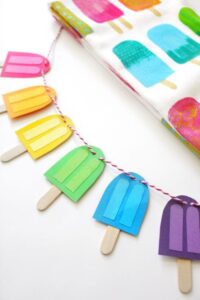 Colorful DIY Popsicles stringed together