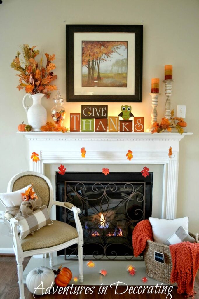 Fireplace that showcases autumnal orange at its finest