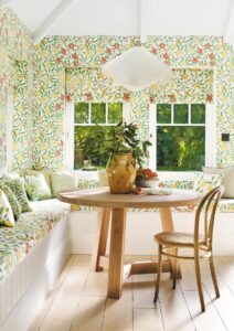 Simply Morris Fruit wallpaper in a kitchen
