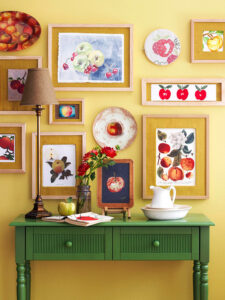 Fruit-themed gallery wall
