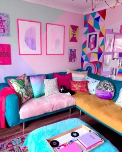 Colorful home inspiration hang vibrant wall art