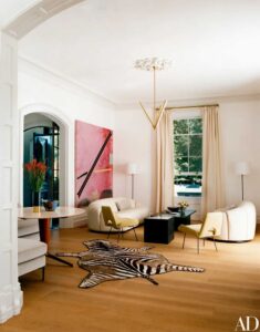 Zebrahide in a designer living room