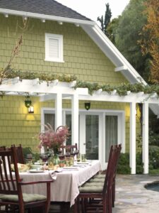 Subtle and effortless green color, Behr's Back to Nature, on a porch