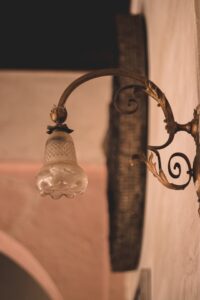 Sconce mounted on a western-style wall